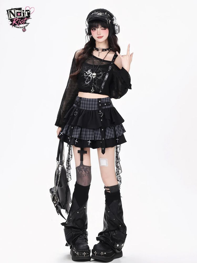 Elastic Lace Trim - Set 3 Pezzi Y2K Punk Gothic