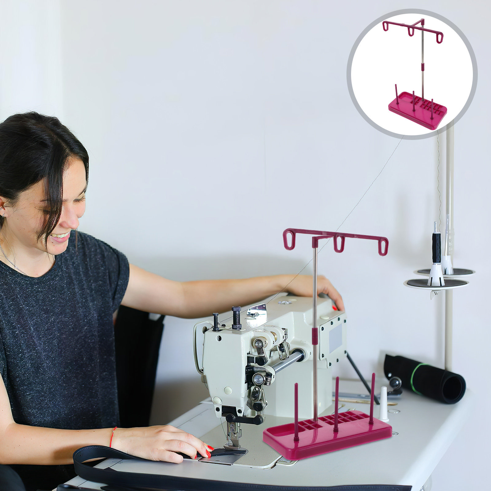 Embroidery Craft - Portafilo per Macchina da Cucire con